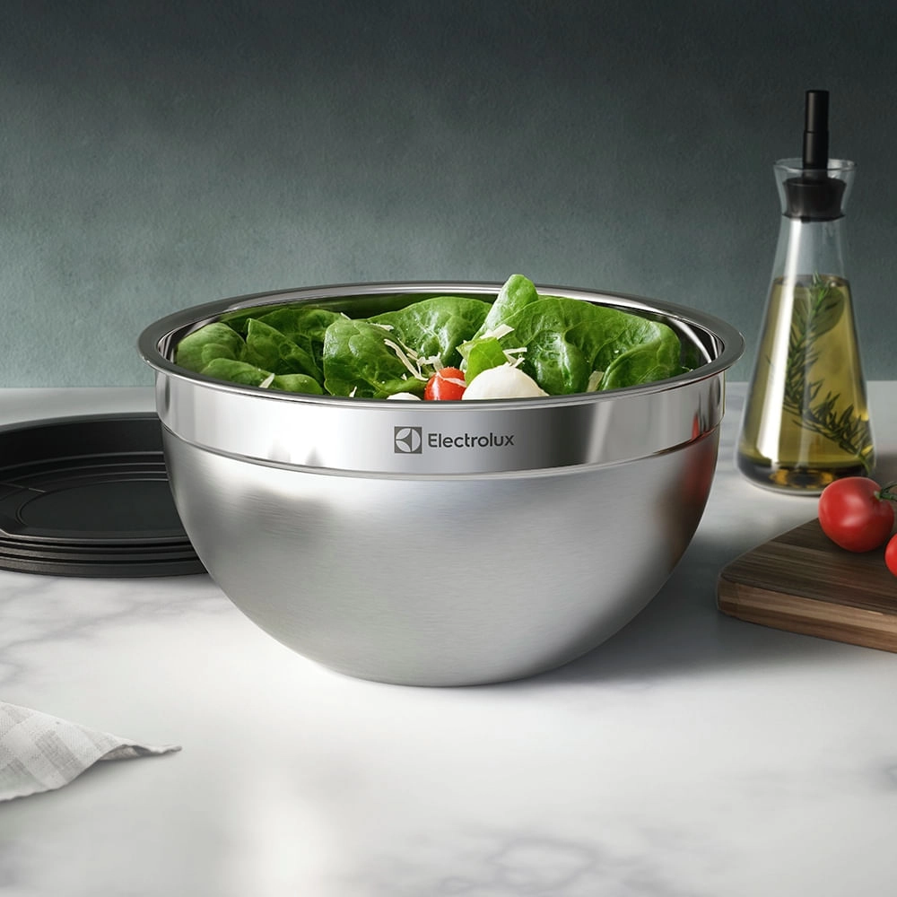 Conjunto de Bowls Tigelas de Inox com Tampa Plástica - Electrolux