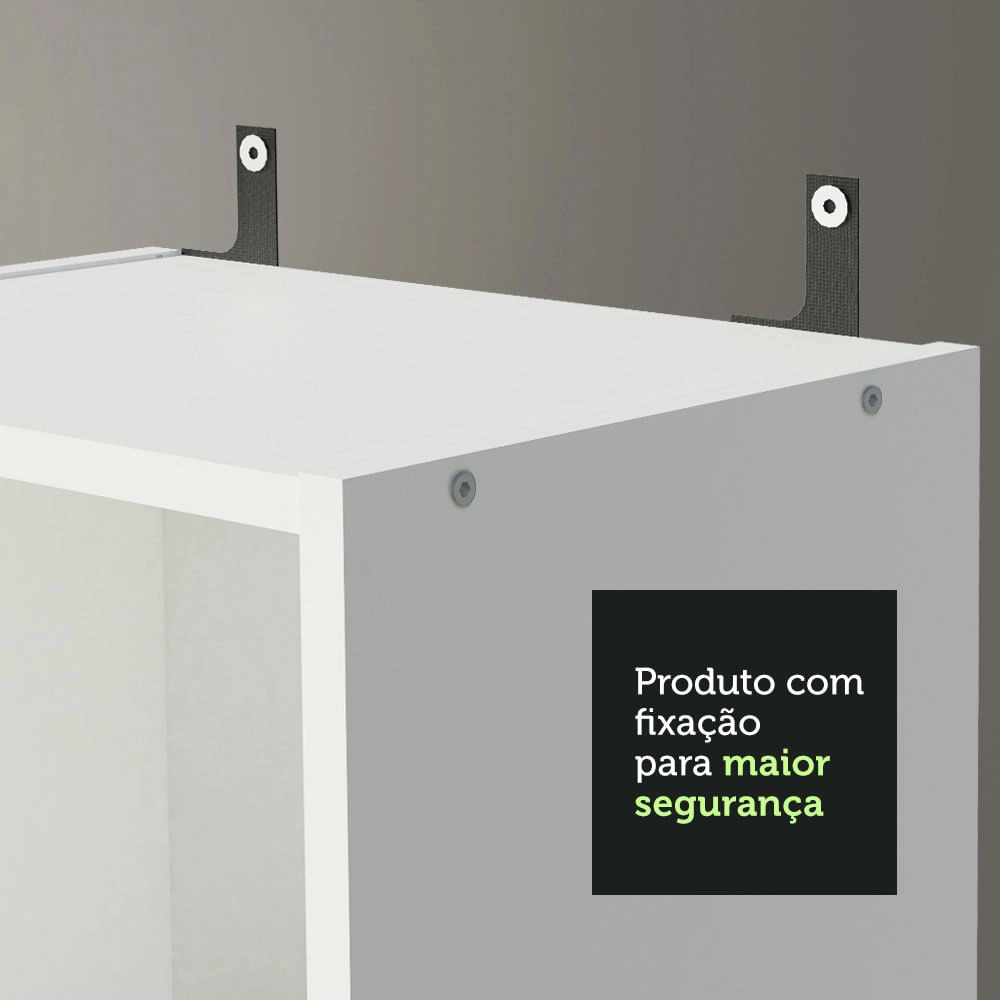 Estante Livreiro Madesa 6906 com 6 Nichos Branco Cor:Branco