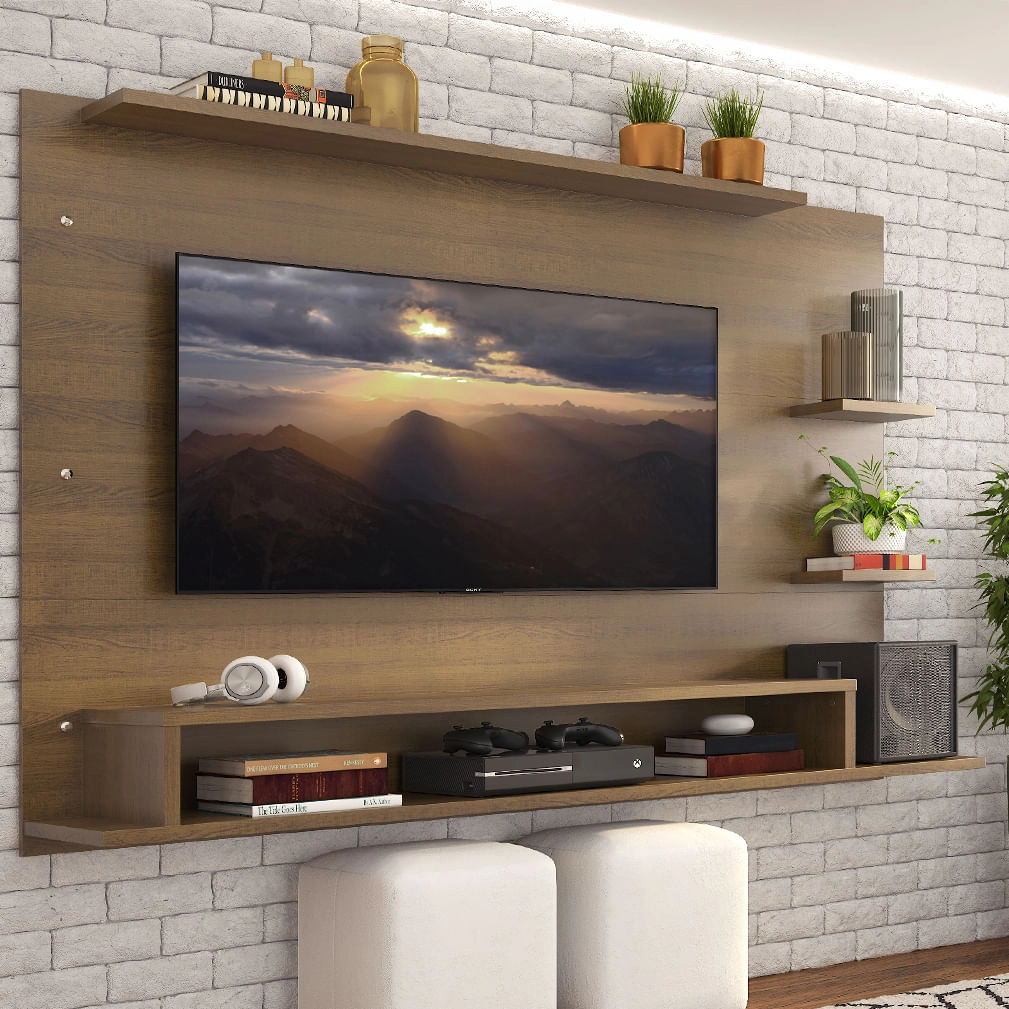 Painel para TV até 60 Polegadas Madesa Alfa Rustic Cor:Rustic