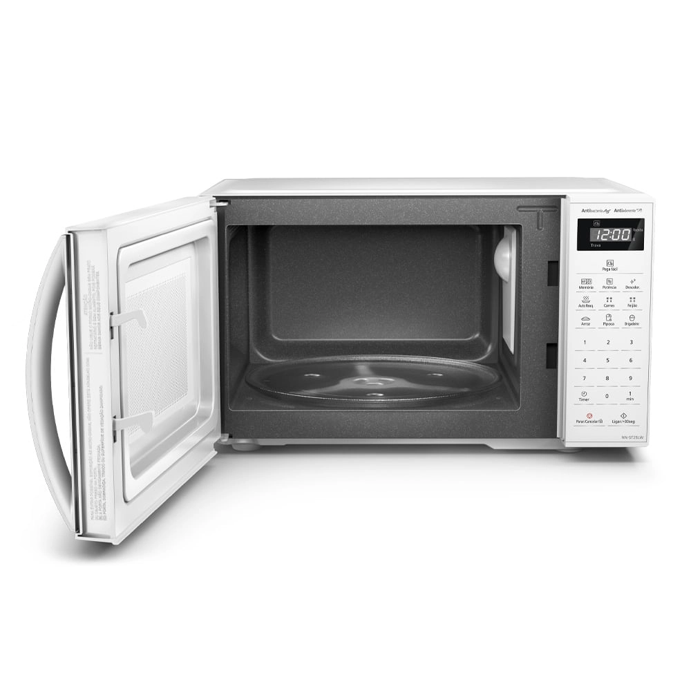 Microondas Panasonic Tecnologia Antibactéria AG 21L Branco - NN-ST25LWRU 220v