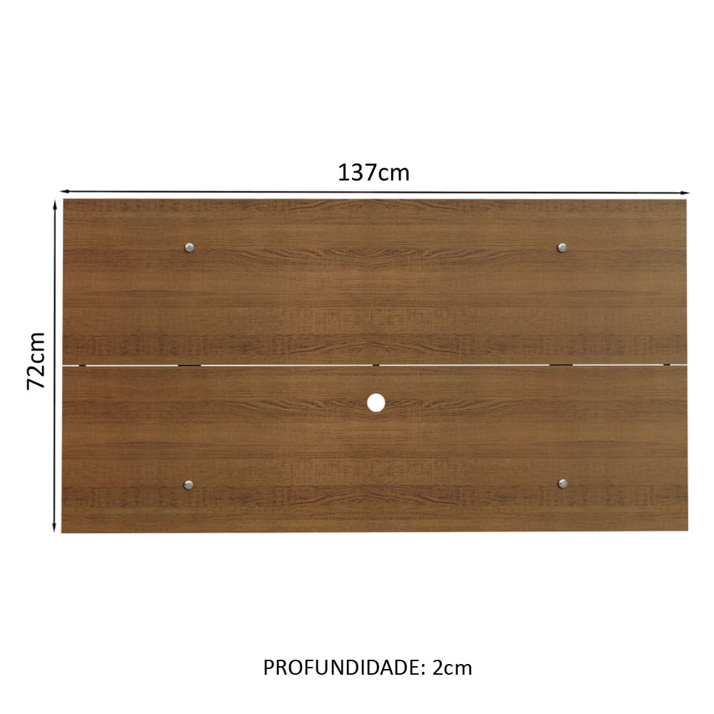 Painel para TV até 55 Polegadas Madesa - Rustic Cor:Rustic