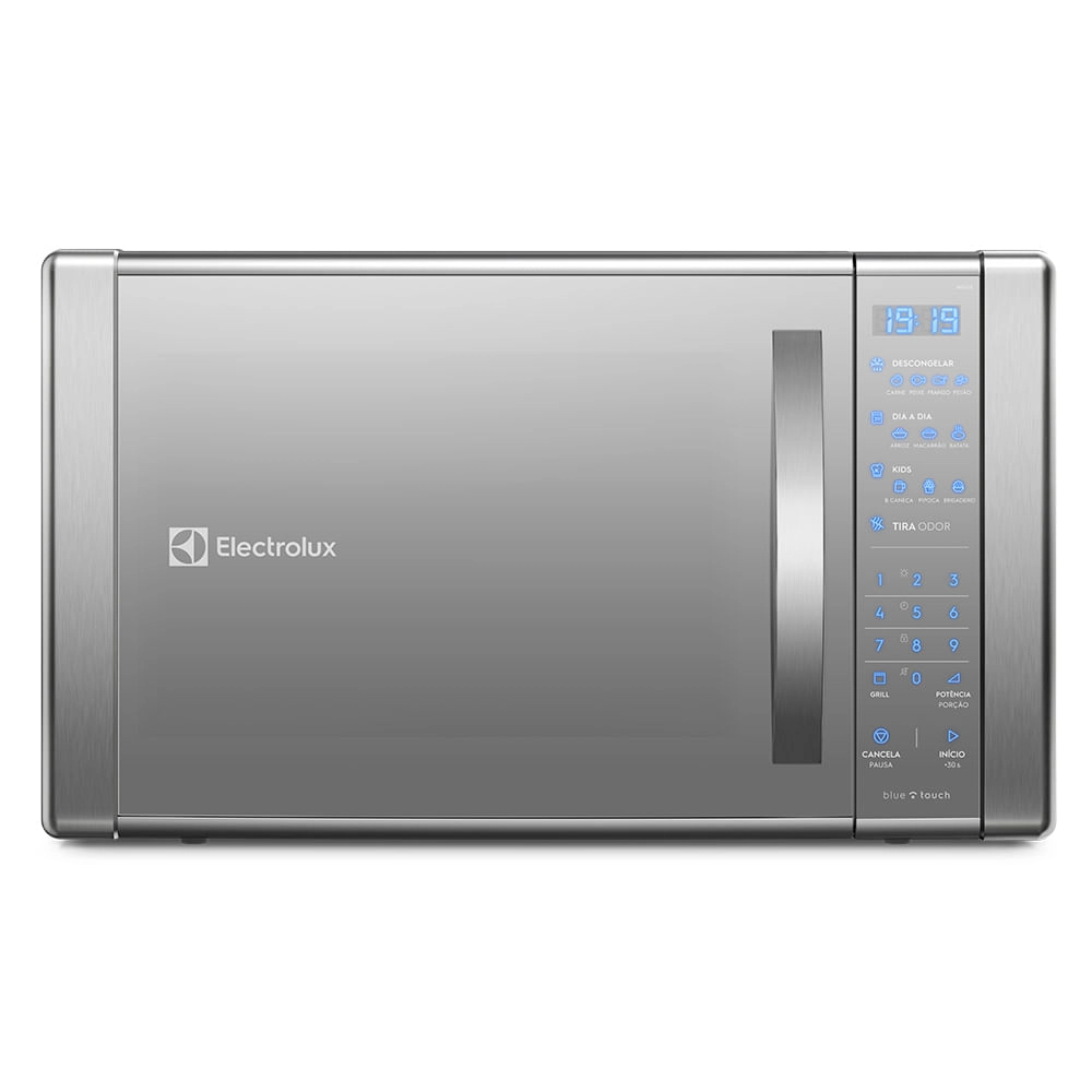 Micro-Ondas Electrolux 31L Prata com Painel Touch On Glass e Função Grill (ME41X) 220V