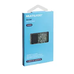SSD MULTILASER, AXIS 500, 240GB, M.2 2242, SATA - SS204 SS204