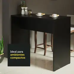 Bancada para Cozinha Reims Madesa 115 cm Preto Cor:Preto