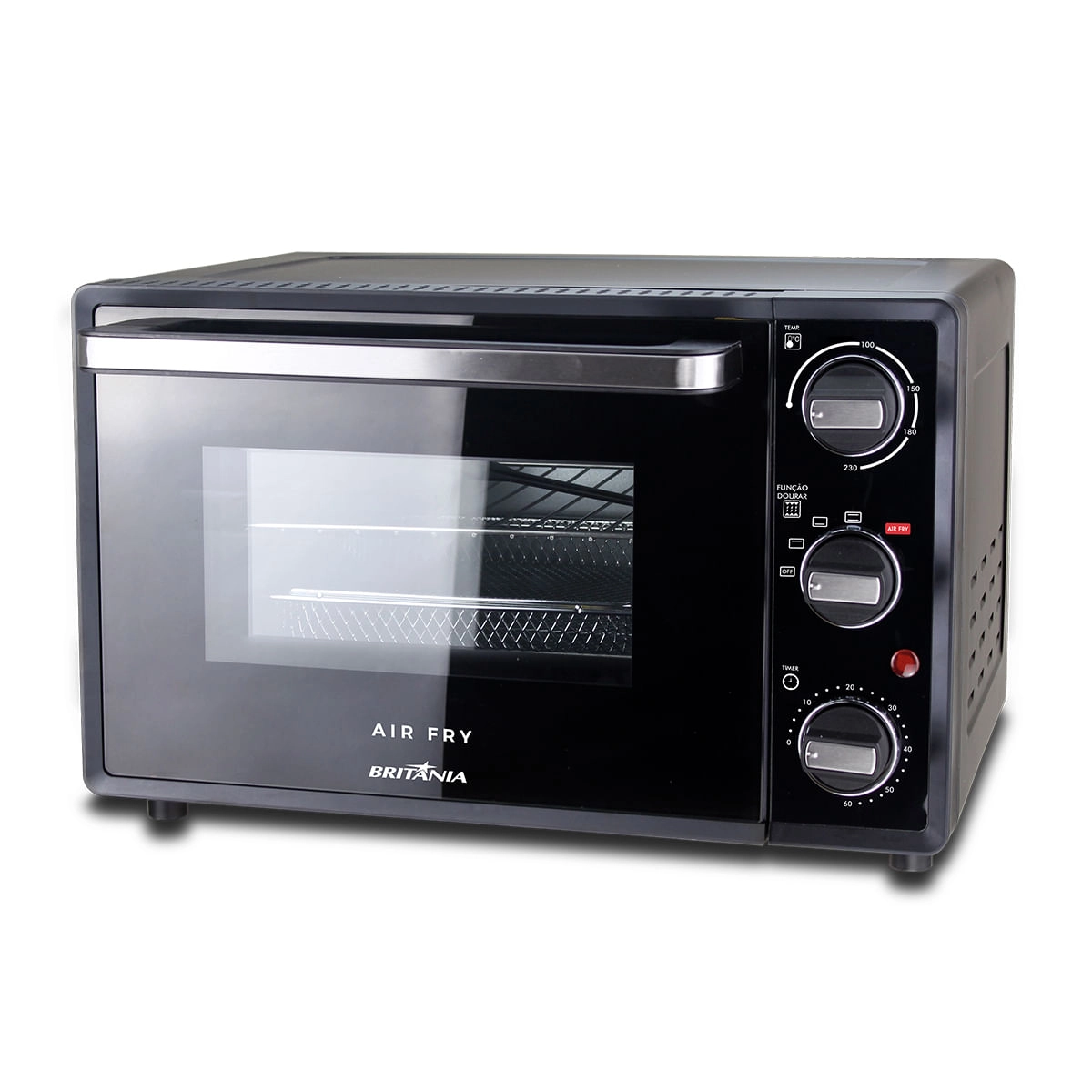 Forno Elétrico Britânia BFE25P Air Fry Preto Esmaltado 25L 220V