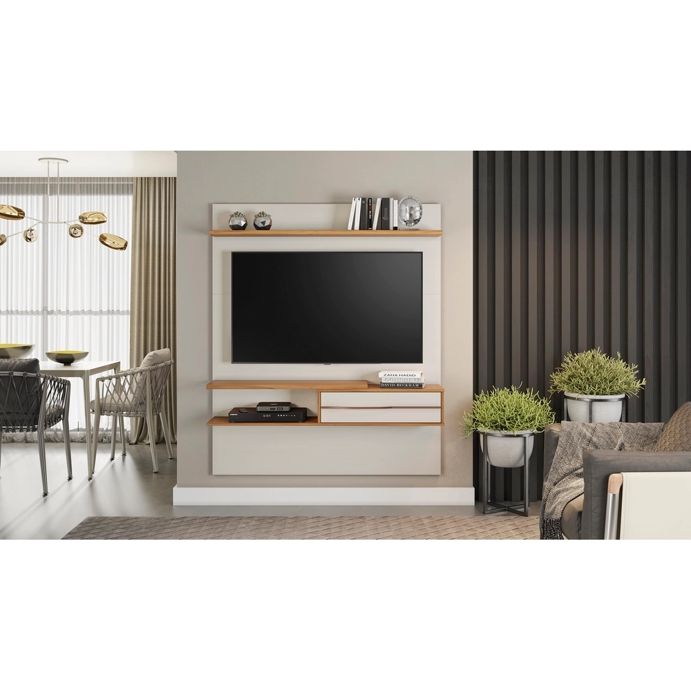 Painel 1.35M Para Tv Até 55 NT 1155 250 Off White/Freijó A160XL135XP29 36KG Notavel