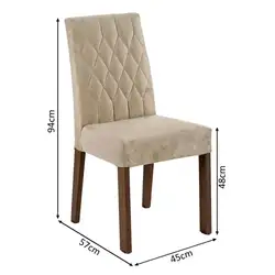 Kit 2 Cadeiras de Jantar Rustic/Imperial 4256 Madesa Cor:Rustic/Imperial