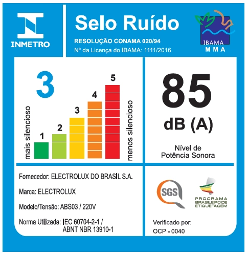 Aspirador de Pó sem Saco 1300W Smart Electrolux com Filtro HEPA e Bocal para Estofados (ABS03) 220V