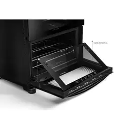 Fogão Brastemp 5 bocas Preto com duplo forno, mesa de vidro e turbo chama - BFD5VCE 220V