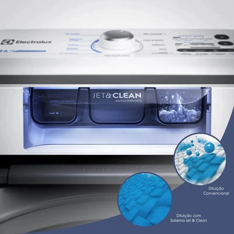 Máquina de Lavar 14kg Electrolux Essential Care com Cesto Inox, Jet&Clean e Ultra Filter (LED14) 220V
