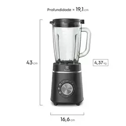 Liquidificador Electrolux 1200w preto Expert com Tecnologia TruFlow Power System (BLP70) 220V