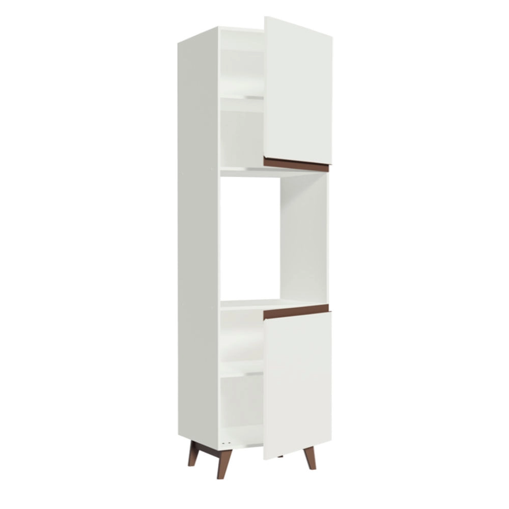 Torre-Quente Madesa Reims 60 cm 2 Portas Branco Cor:Branco