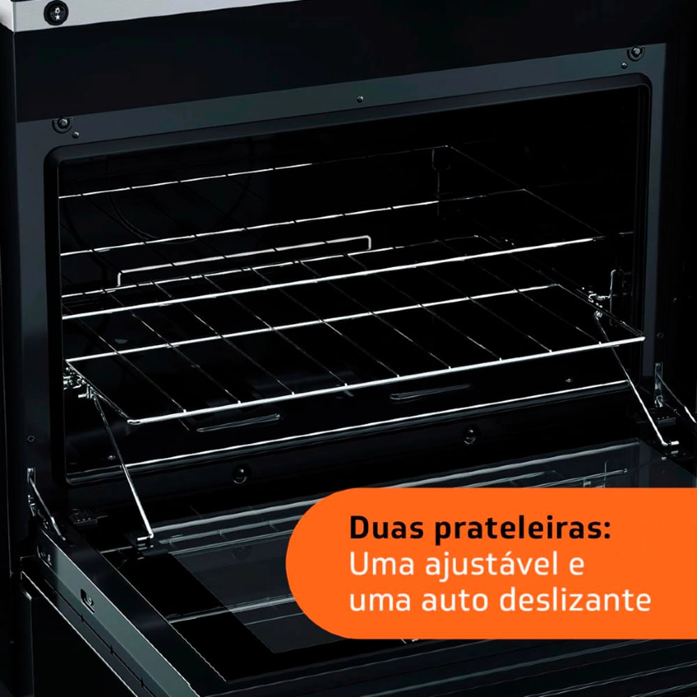 Fogão Brastemp 5 Bocas de Embutir Preto com Mesa De Vidro e Turbo Chama - BYS5VCE Bivolt