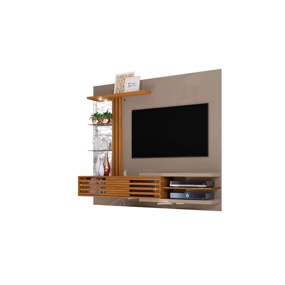 Painel 1.82M Para Tv Até 55 Frizz Supreme Fendi/Naturale C/Esp C/Led A162XL182XP37 55KG Madetec