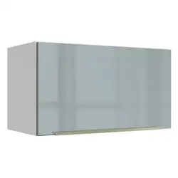 Armário Aéreo Madesa Lux 60 cm 1 Porta Basculante Branco/Cinza Cor:Branco/Cinza