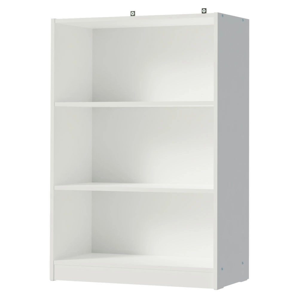 Estante para Livros Home Sala Madesa 6907 com 3 Nichos Branco Cor:Branco