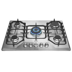 Cooktop 5 bocas Electrolux a Gás Inox (GF75X) Cooktop a Gás 5 Queimadores Inox (GF75X)