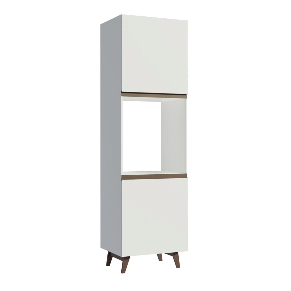 Torre-Quente Madesa Reims 60 cm 2 Portas Branco Cor:Branco