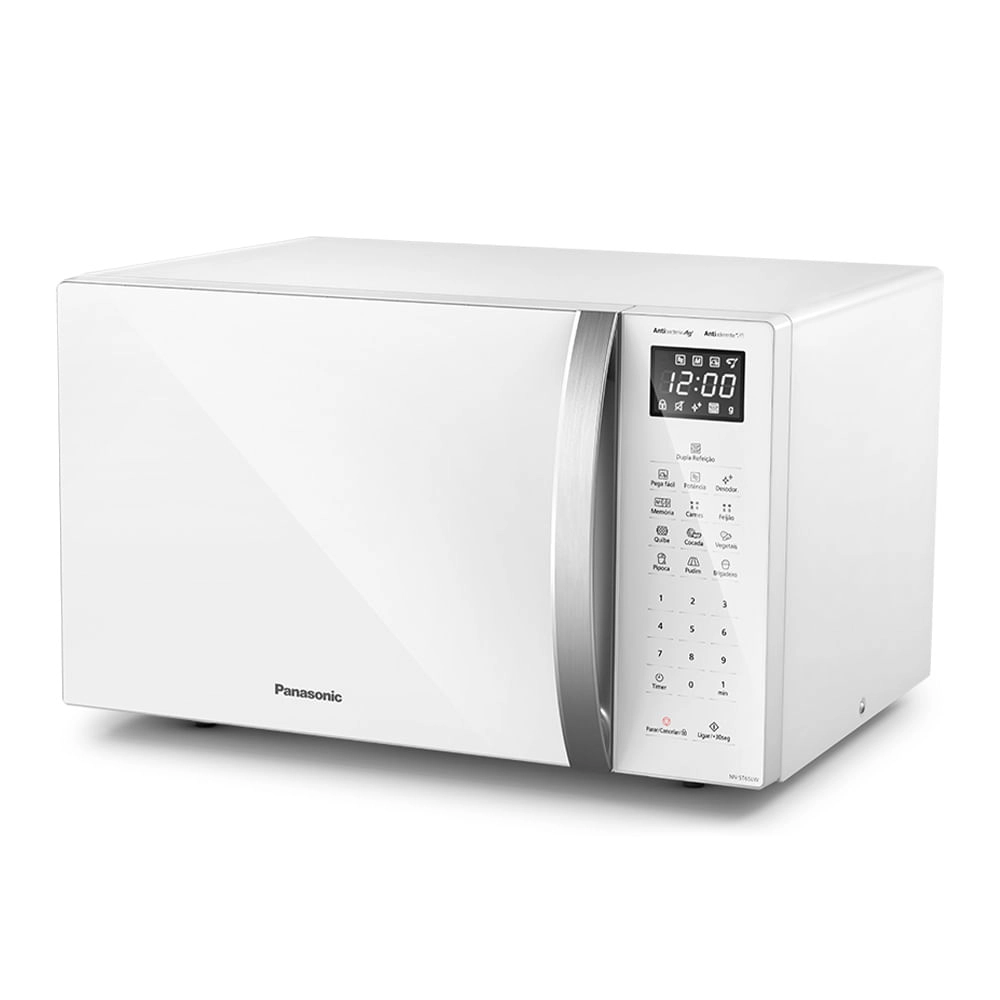 Microondas Panasonic Dupla Refeição 34L Branco - ST65LWRU 220v