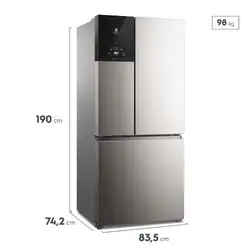 Geladeira Electrolux Multidoor Efficient Com Autosense e Inverter 590L Inox Look (IM8S) 220V