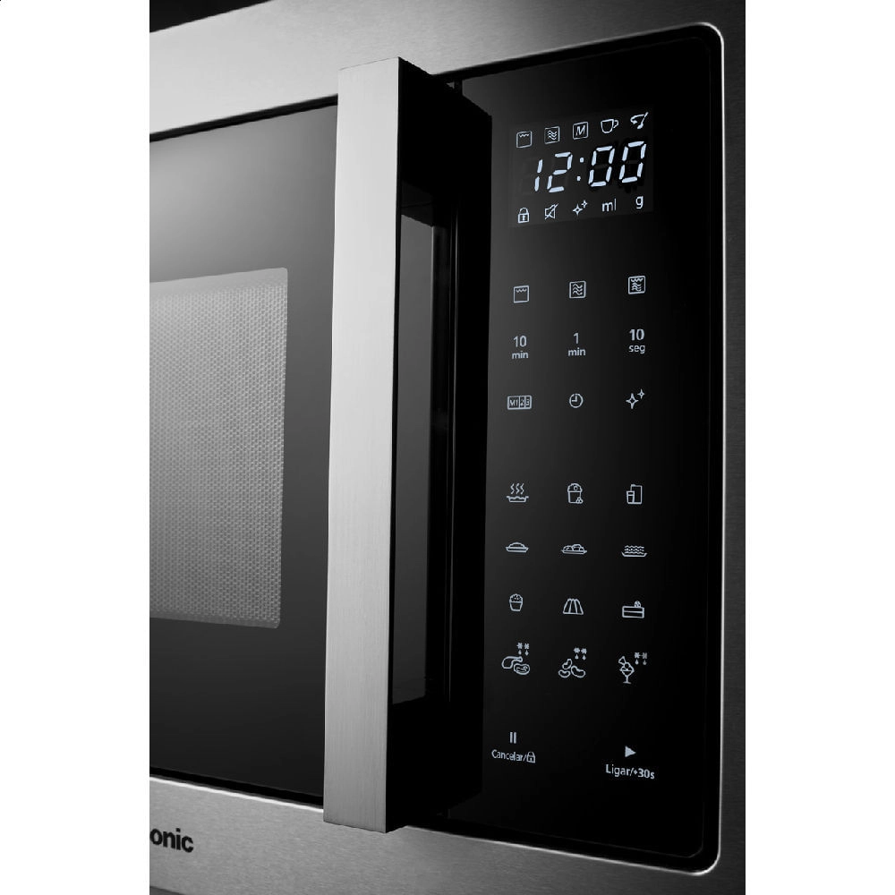 Microondas de Embutir Panasonic Painel Easy Touch 30L Full Inox - NN-GB68HSRUK 220v