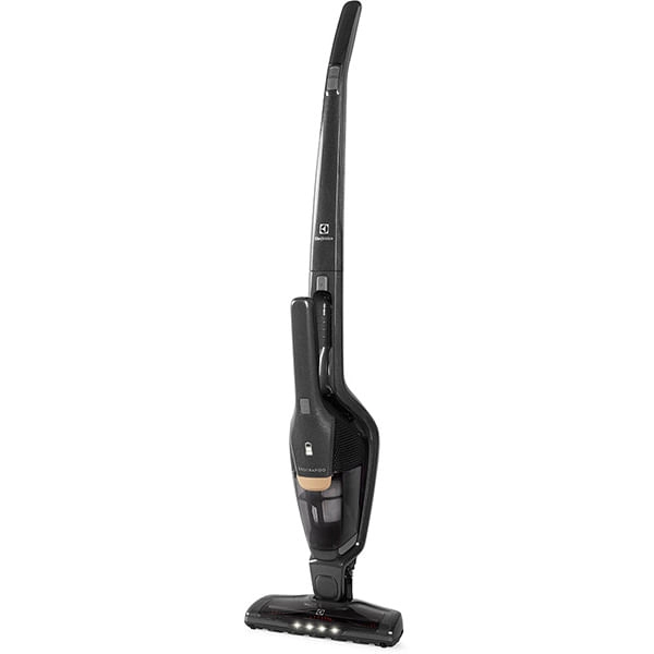 Aspirador de Pó Vertical Electrolux Ergorapido 2 em 1 Iron Grey Luz Led (ERG24C) - até 30 Min Filtro HEPA Função BrushRollClean 420ml Bivolt