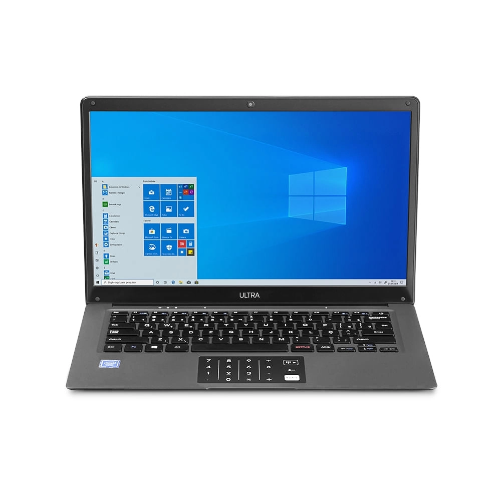 Notebook Legacy Cloud, com Windows 10 Home Processador Intel Quadcore Memória 2GB 64GB Tela 14,1 Pol. Cinza Multilaser - PC134OUT [Reembalado] PC134OUT