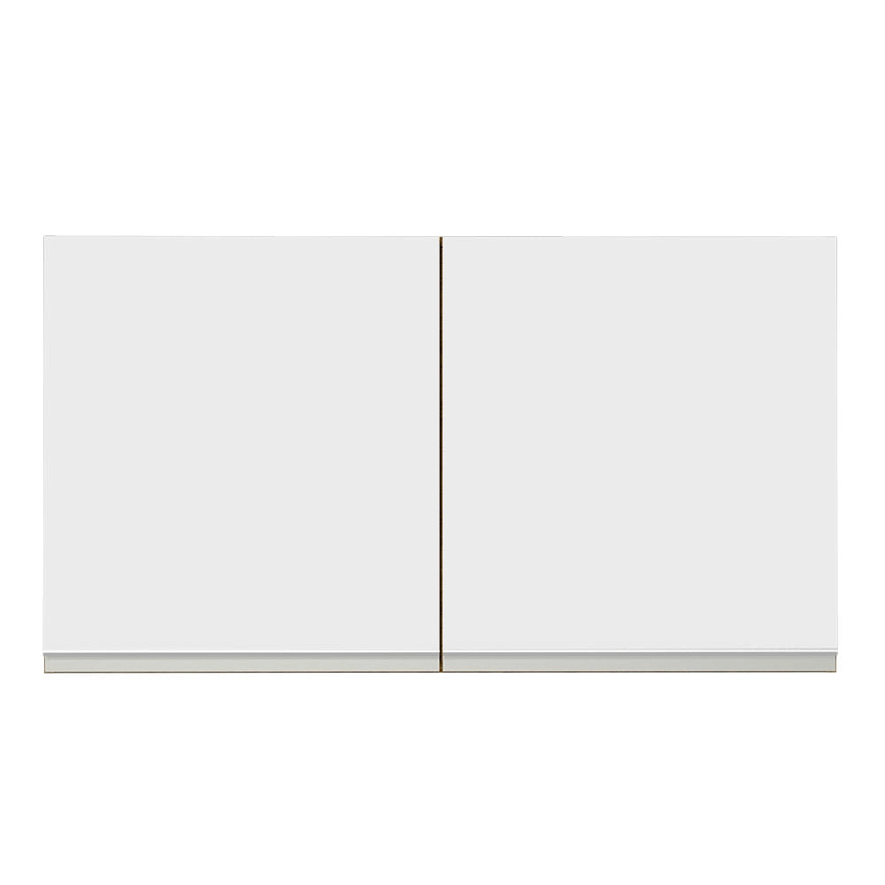 Armário Aéreo Madesa Glamy 120 cm 2 Portas Rustic/Branco Cor:Rustic/Branco