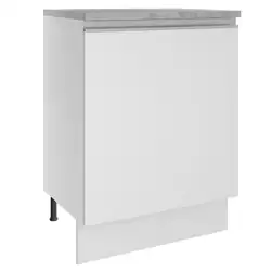 Balcão Madesa Glamy 60 cm 1 Porta Branco Cor:Branco