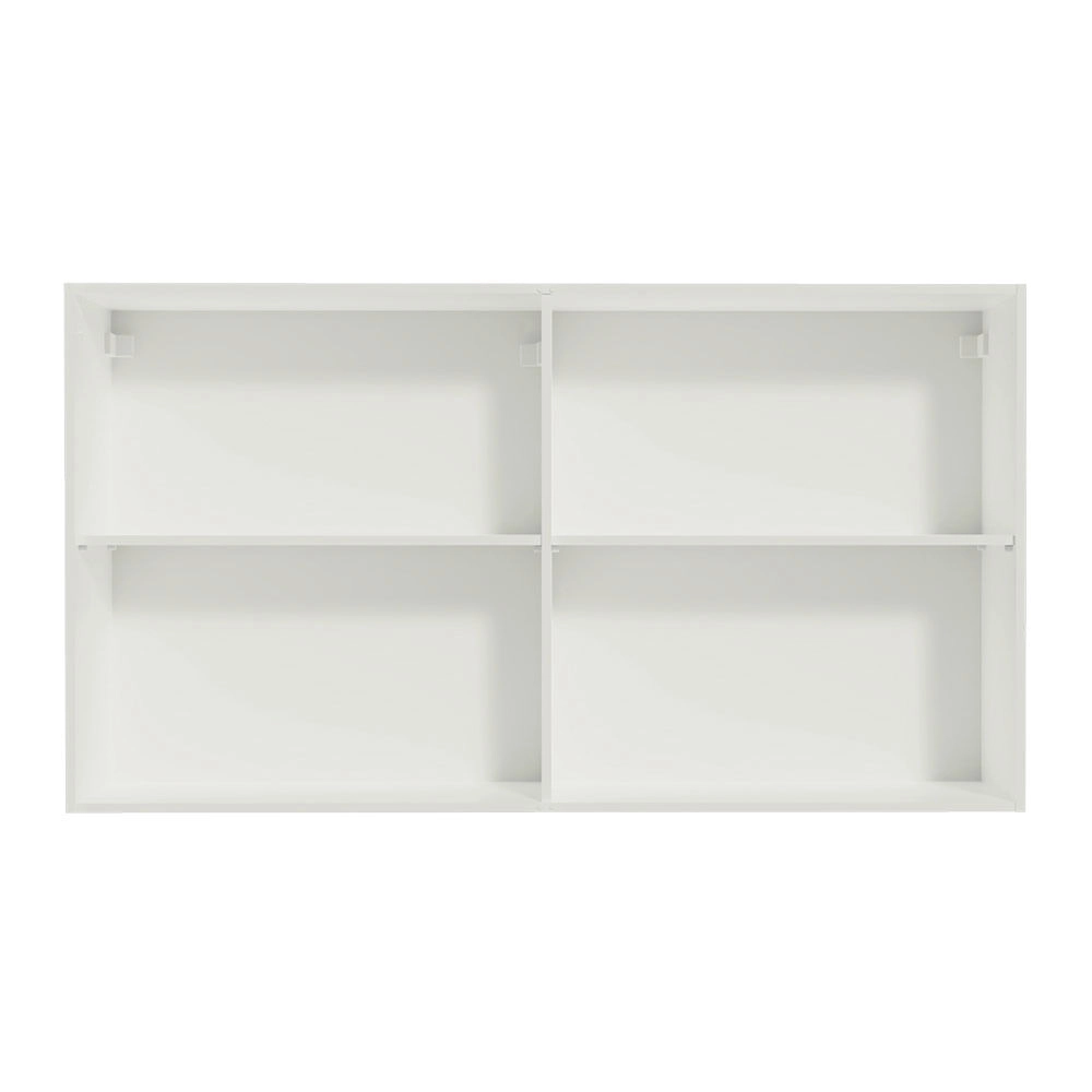 Armário Aéreo Madesa Reims 120 cm 2 Portas Branco Cor:Branco