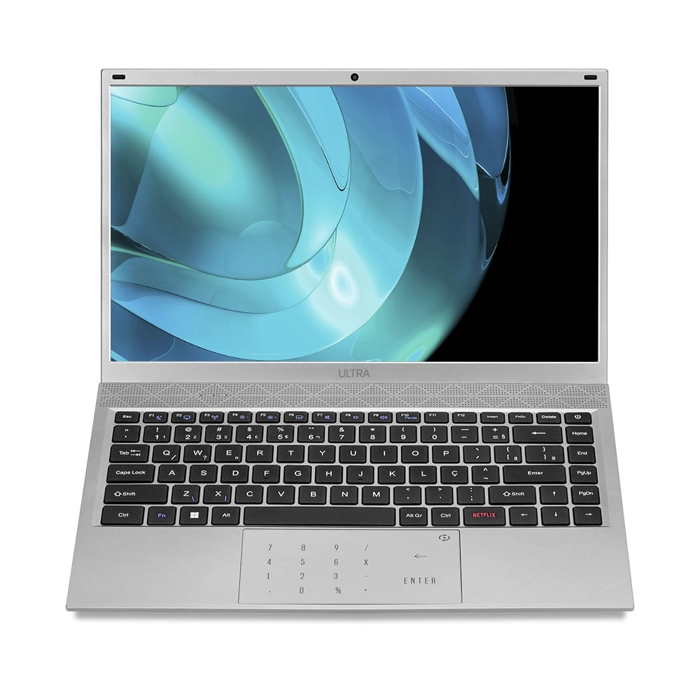 Notebook Ultra, com Linux, Processador Intel Core i3, 4GB 120GB SSD, Tela 14,1 Pol. HD + Tecla Netflix Prata - UB441 UB441