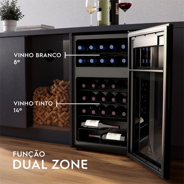 Adega Electrolux 29 Garrafas com Dual Zone WDF29 220V