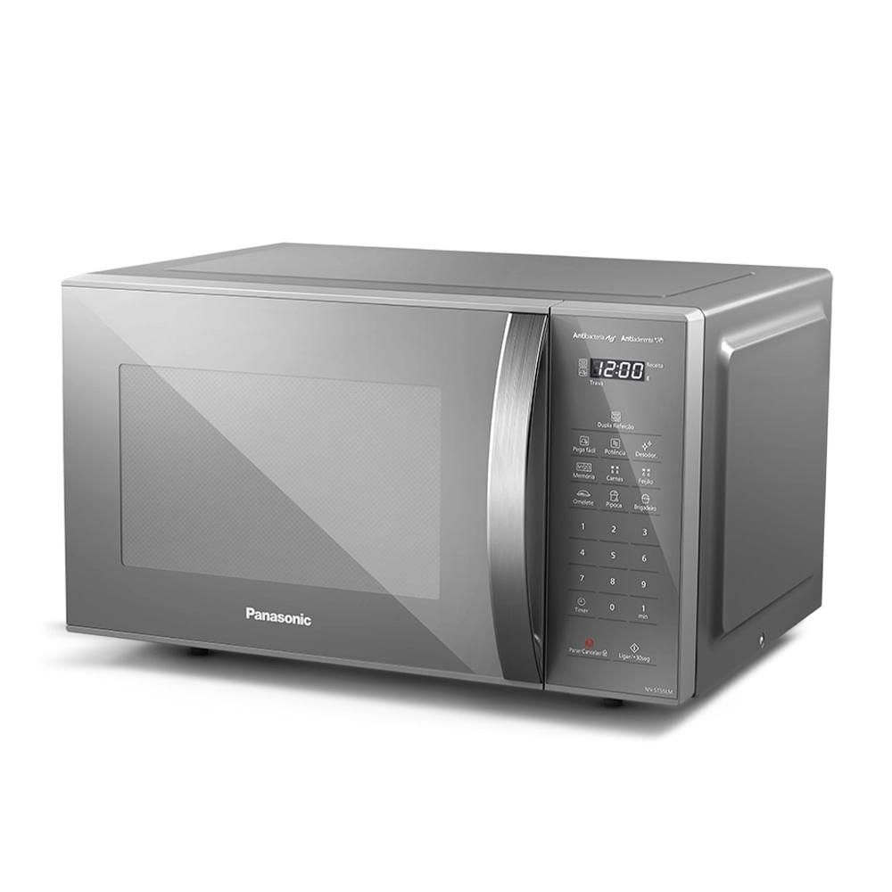 Microondas Panasonic Dupla Refeição 27L Prata - ST55LMRU 220v