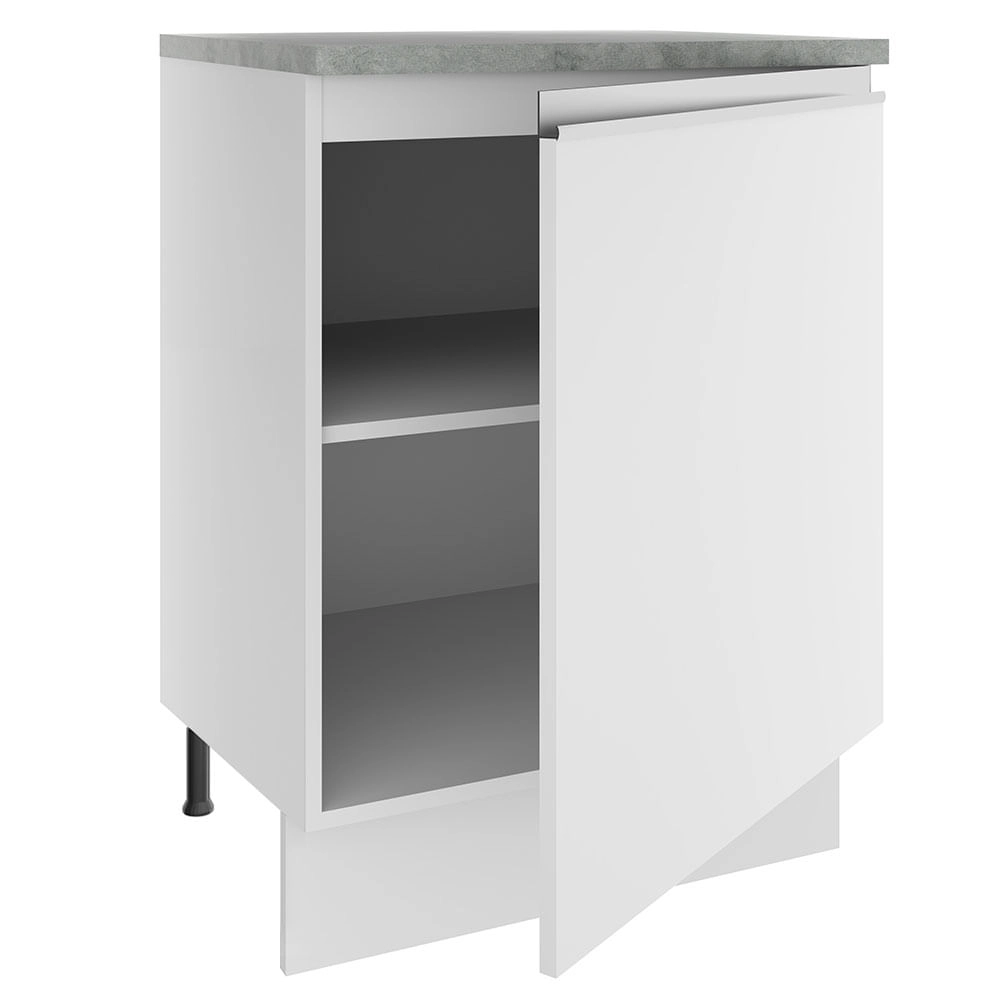 Balcão Madesa Glamy 60 cm 1 Porta Branco Cor:Branco