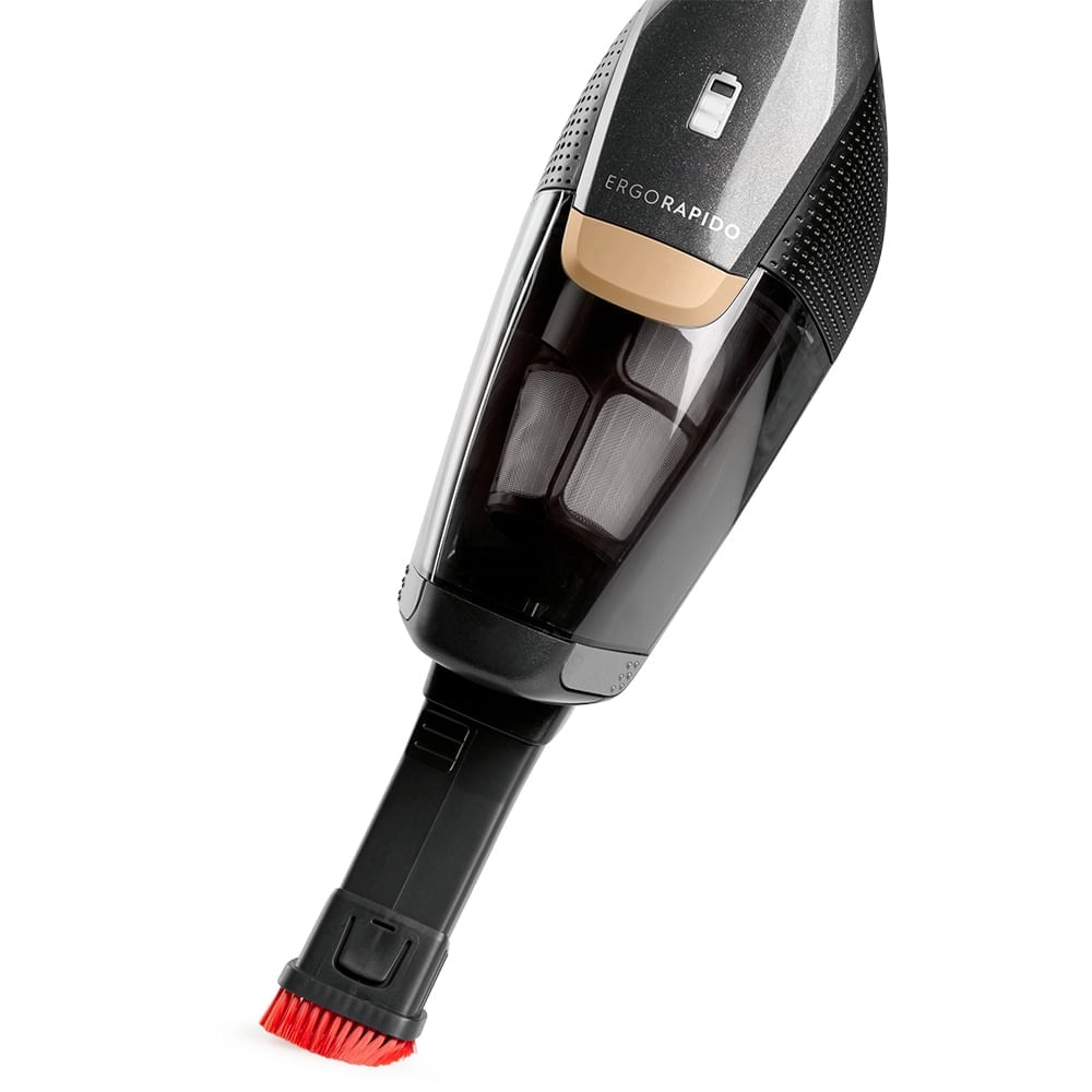 Aspirador de Pó Vertical Electrolux Ergorapido 2 em 1 Iron Grey Luz Led (ERG24C) - até 30 Min Filtro HEPA Função BrushRollClean 420ml Bivolt