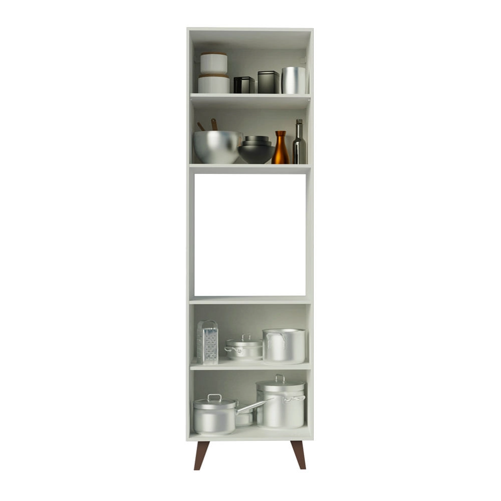 Torre-Quente Madesa Reims 60 cm 2 Portas Branco Cor:Branco