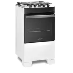 Fogão 4 Bocas Mesa de Inox Branco Continental FC4IB Bivolt