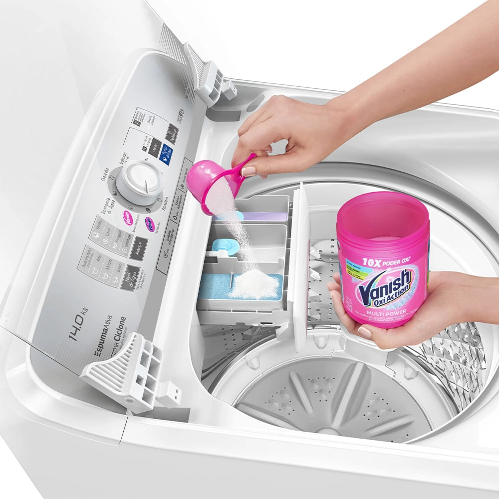 Máquina de Lavar Panasonic função Vanish Branco mais Branco 14kg Branca - NA-F140B1W 220v