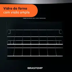 Fogão Brastemp 4 Bocas Branco com Duas Prateleiras com Alturas Ajustáveis   - BFO4NBB Bivolt