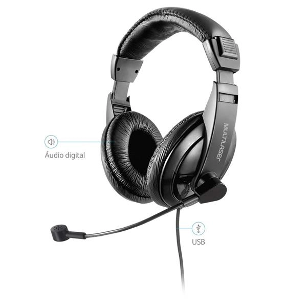 Fone De Ouvido Headset Giant Usb Multilaser - PH245OUT [Reembalado] PH245OUT