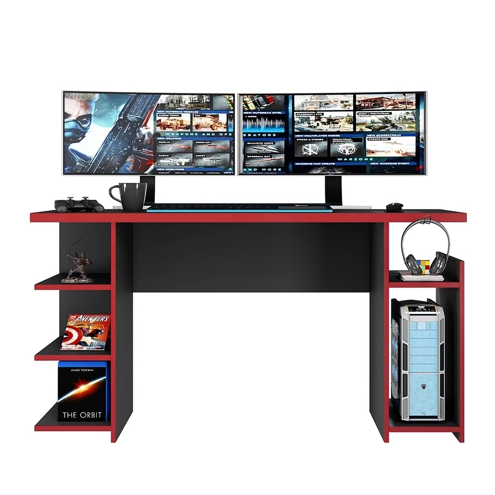 Mesa Computador 1.36M Game NT 2065 Preto/Vermelho A75XL136XP57 Notavel