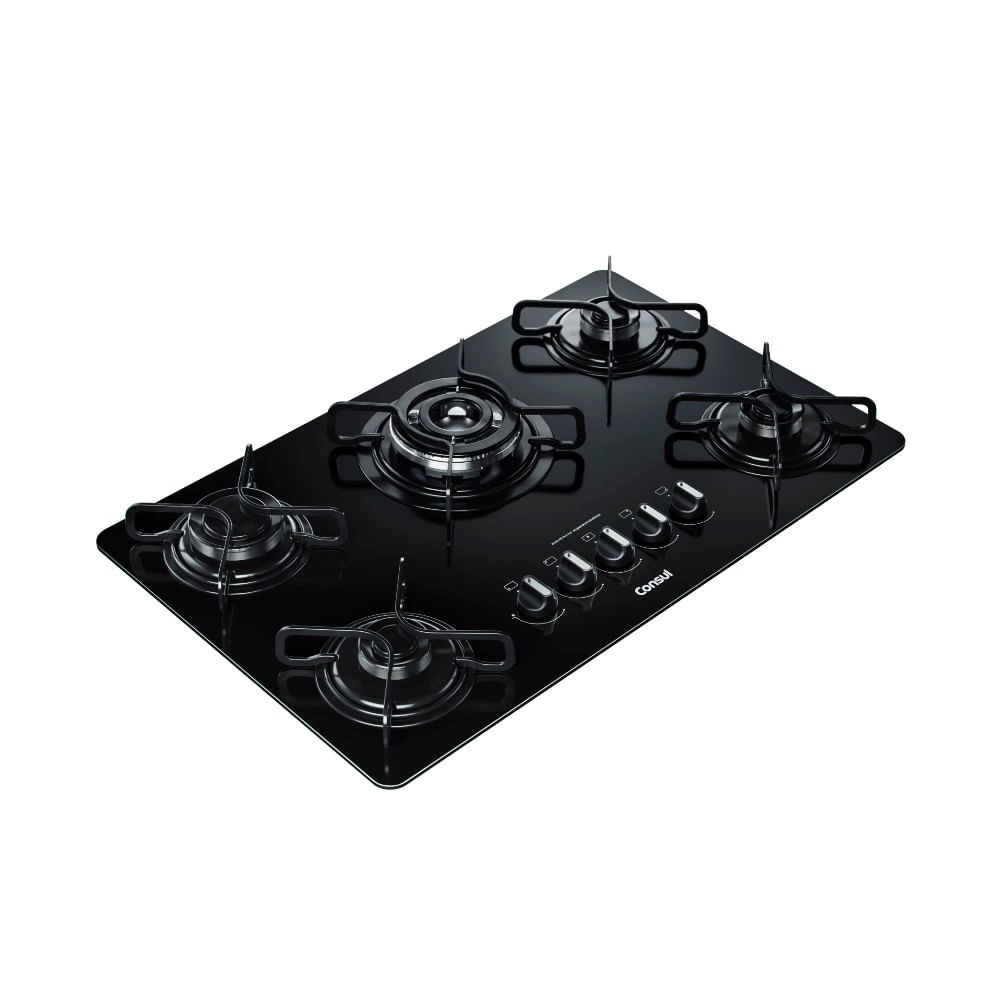 Cooktop 5 bocas Consul com quadrichama e acendimento automático - CDD75AE BIVOLT