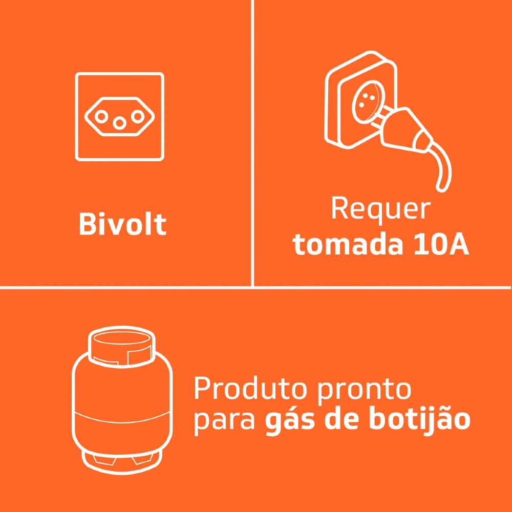 Fogão Brastemp 4 Bocas Branco com Duas Prateleiras com Alturas Ajustáveis   - BFO4NBB Bivolt