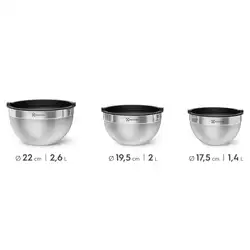 Conjunto de Bowls Tigelas de Inox com Tampa Plástica - Electrolux