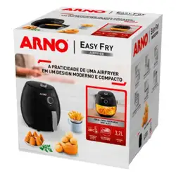 Fritadeira Eletrica Arno Air Fryer Easy Fry 3,2L EY1228B2 Preta 220V