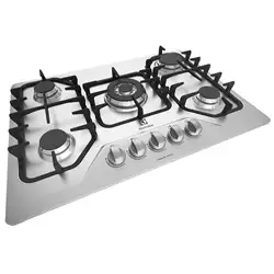 Cooktop 5 bocas Electrolux a Gás Inox (GF75X) Cooktop a Gás 5 Queimadores Inox (GF75X)