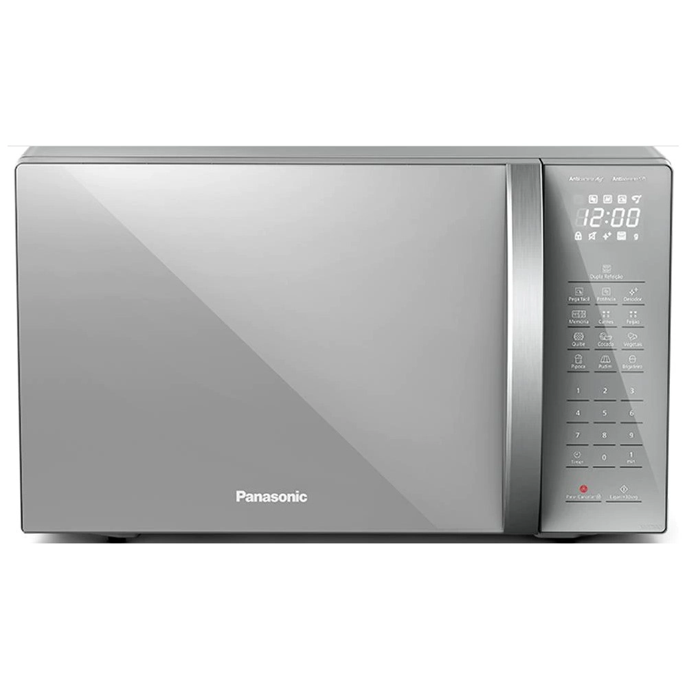 Micro-ondas Panasonic NN-ST67LSRUK 34L Tecnologia Antibacteria 900W Espelhado 220V