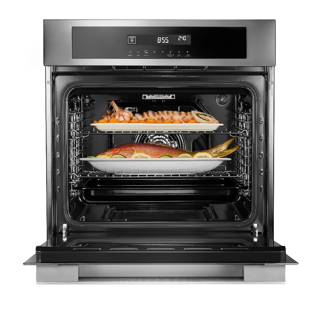 Forno Elétrico de Embutir Panasonic HL-CX668SRPK, Grill e Painel Black Glass 80L Inox 220V