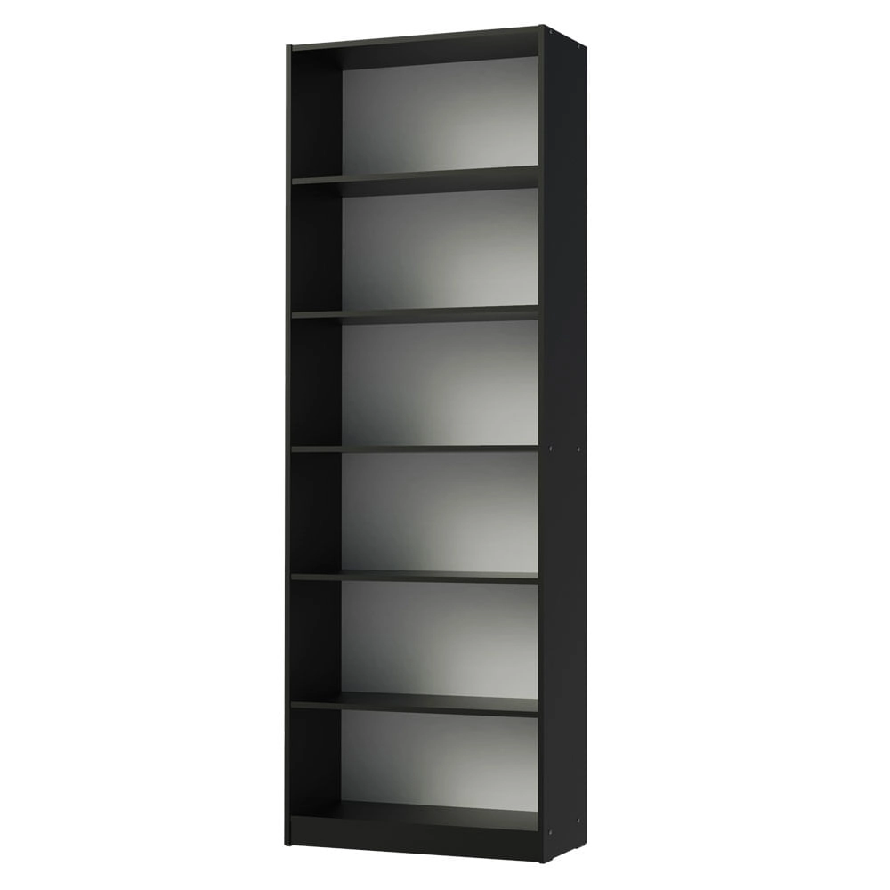 Estante Livreiro Madesa 6908 com 6 Nichos Preto Cor:Preto