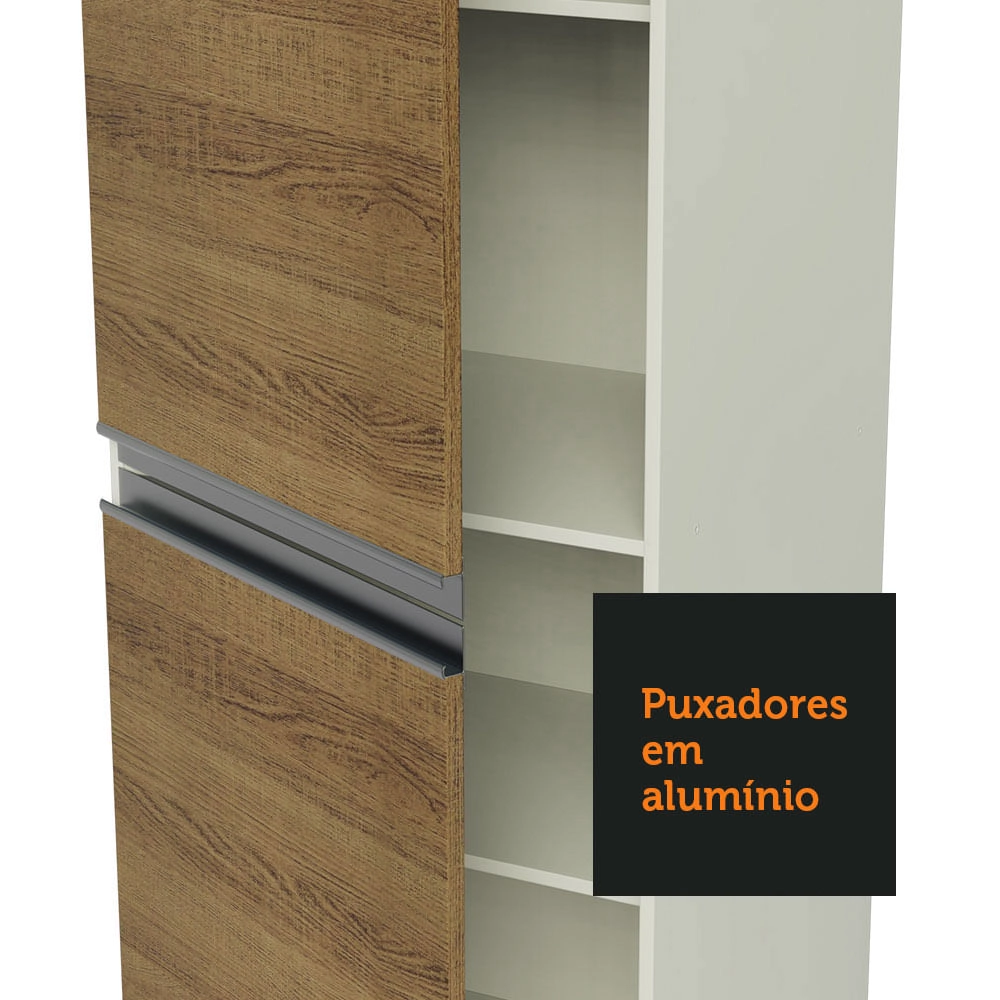 Paneleiro Madesa Smart 2 Portas Branco/Rustic Cor:Branco/Rustic